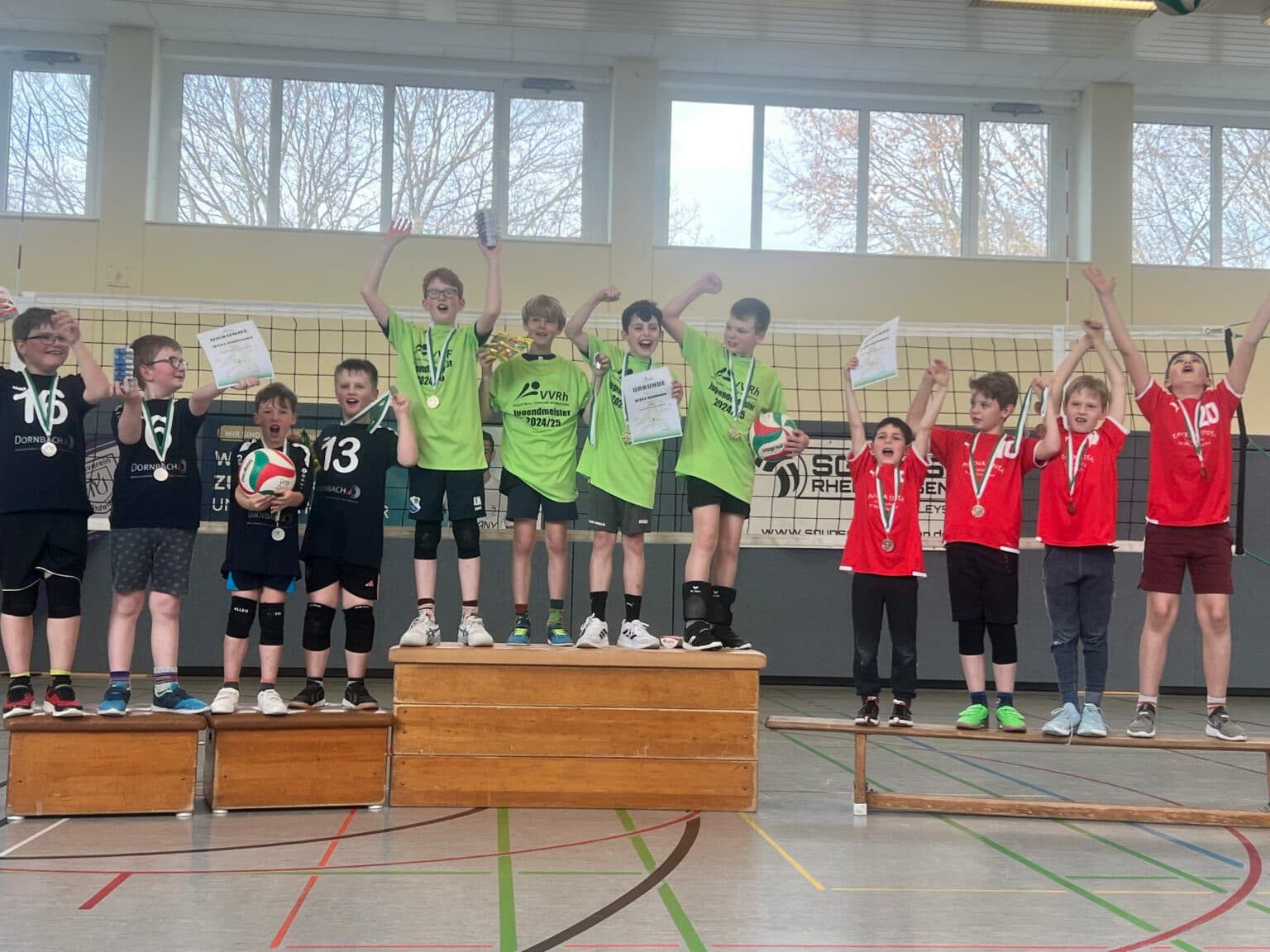 U12-Teams der SG U.N.S. Rheinhessen „Volleys“ belegen Platz 1 und 2 bei Rheinhessenmeisterschaft
